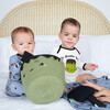 So Frankin' Cute Halloween Long Sleeve Bamboo Terry Ringer Baby Onesie, White - Onesies - 2