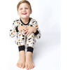 Spooky Cute Halloween Bamboo Long Sleeve Kids Pajama Pants Set, Beige - Pajamas - 5