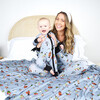 Monster Party Halloween Bamboo Convertible Baby Pajama, Grey - Pajamas - 4