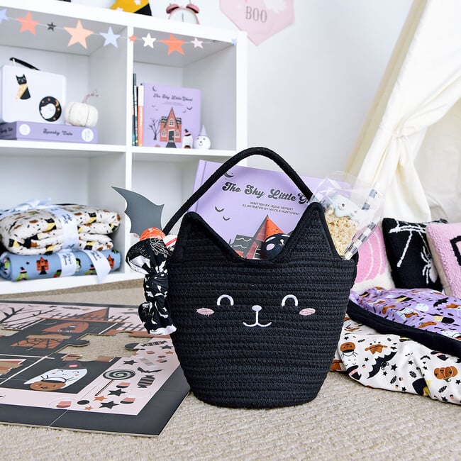 Lucy's Room Cat Rope Halloween Basket, Black - Bags - 2