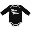 Boo Crew Halloween Long Sleeve Bamboo Terry Ringer Baby Onesie, Black - Onesies - 1 - thumbnail