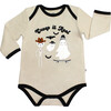Creep It Real Halloween Long Sleeve Viscose Bamboo Terry Ringer Baby Onesie - Onesies - 1 - thumbnail