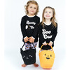 Boo Crew Halloween Long Sleeve Bamboo Terry Ringer Kids Tee Shirt, Black - T-Shirts - 3