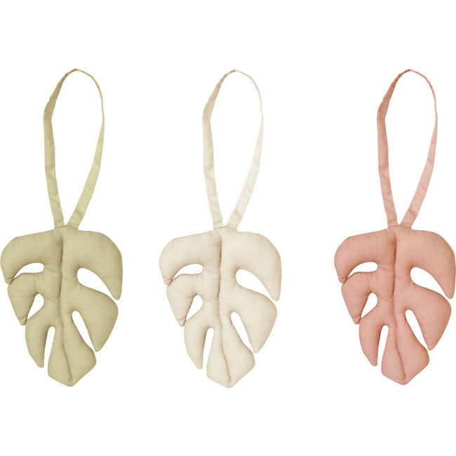 Rattle Toy Hangers, Monstera (Set Of 3)