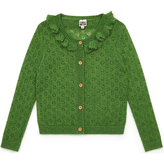 Corolle Bright Green Cardigan - Sweaters - 1