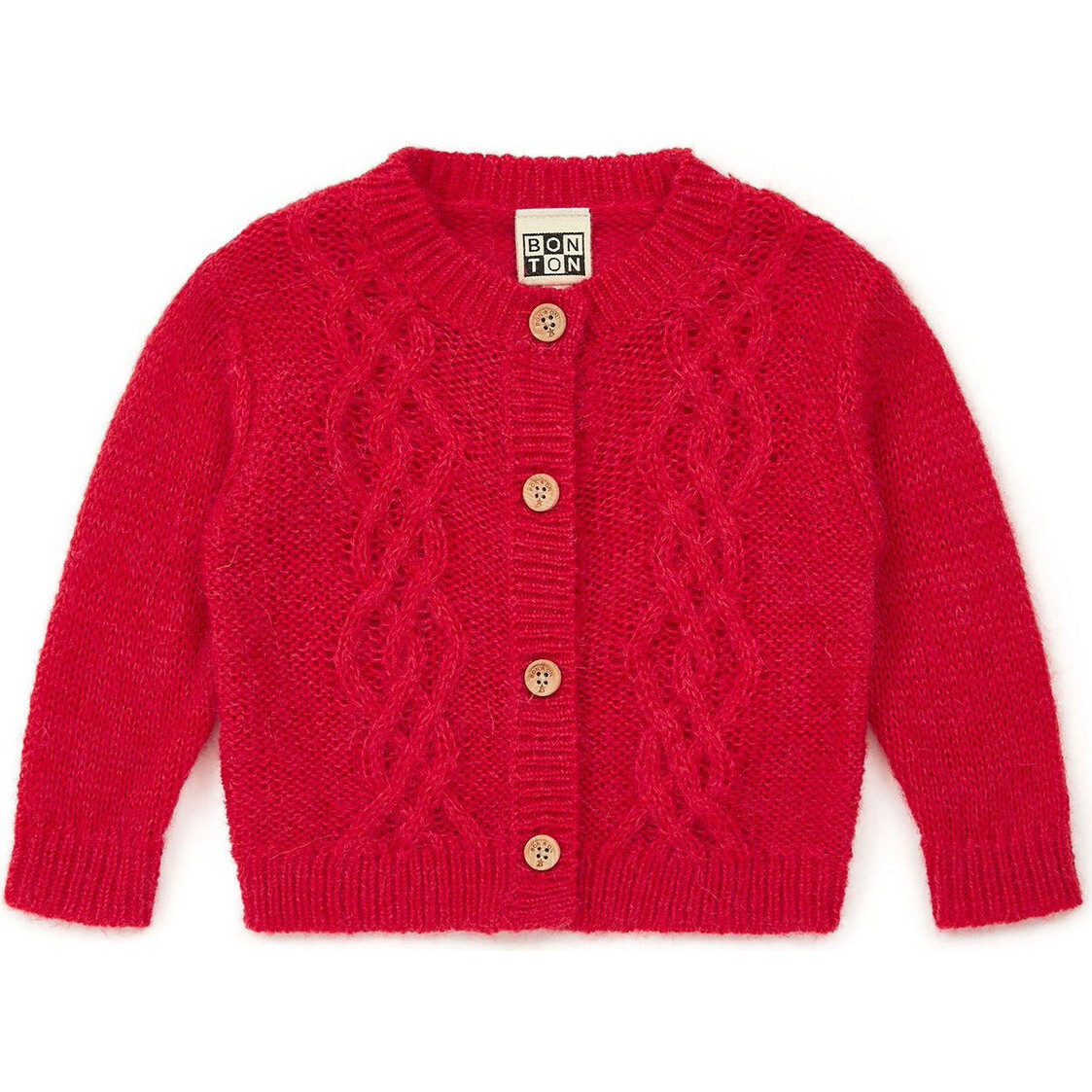 Girls Cardigans Kids Red Cardigan Faux Fur Collar Cardigan Red