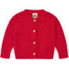 Mini Bernard Red Baby Cardigan - Sweaters - 1 - thumbnail