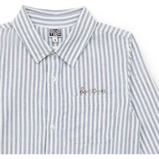 Blue Striped Paname Shirt - Shirts - 3