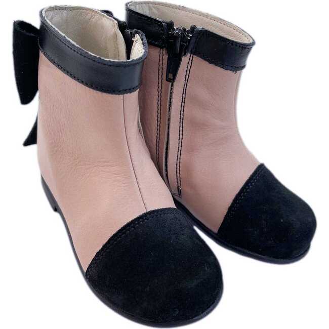 Clara Leather Booties, Pink