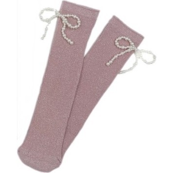 Perla Shimmer Socks, Pink