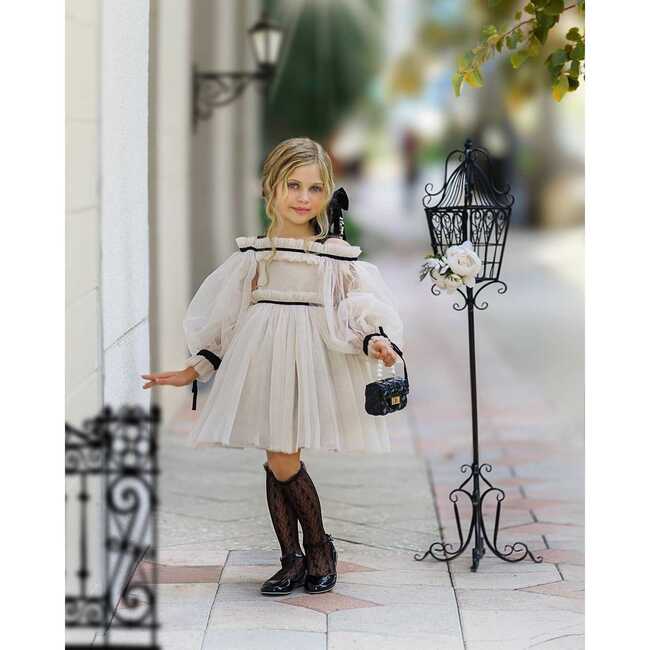 Coco-Caramel Tulle Dress, Beige - Dresses - 5