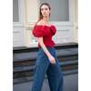 Women's Loren Top, Ruby - Blouses - 2