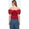 Women's Loren Top, Ruby - Blouses - 3