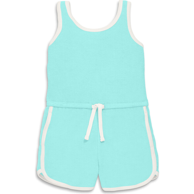Towel Terry Romper, Mist - Rompers - 1