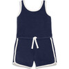 Towel Terry Romper, Navy - Rompers - 1 - thumbnail