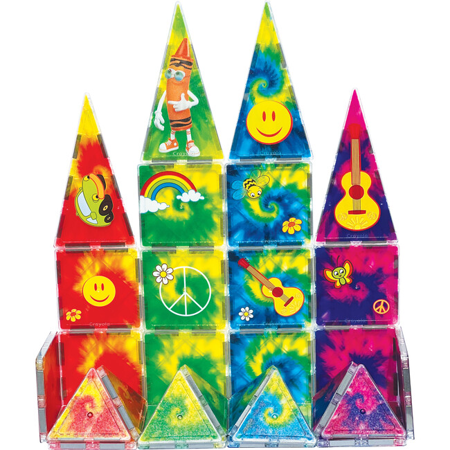 Crayola Tie-Dye Magnetic Tiles 40 Piece Set