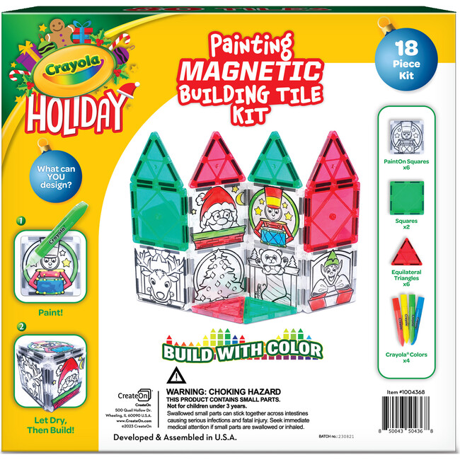 Crayola PaintOn Holiday Magnetic Tile 18 Piece Set - Magnetic Tiles - 4