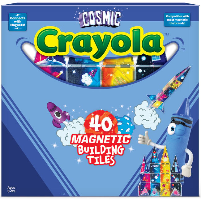 Crayola Cosmic Magnetic Tiles 40 Piece Set - Magnetic Tiles - 4