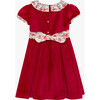 Liberty Print Felicite Velvet Party Dress, Red & Felicite - Dresses - 3