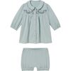Collier Baby Set in Ether with Embroidery - Dresses - 1 - thumbnail