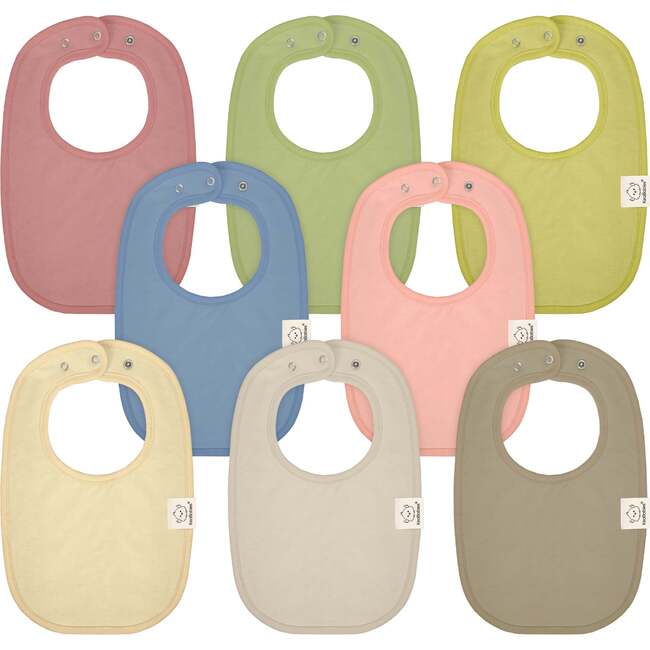 8-Pack Urban Drool Bibs Set for Baby Boys and Girls, Boho