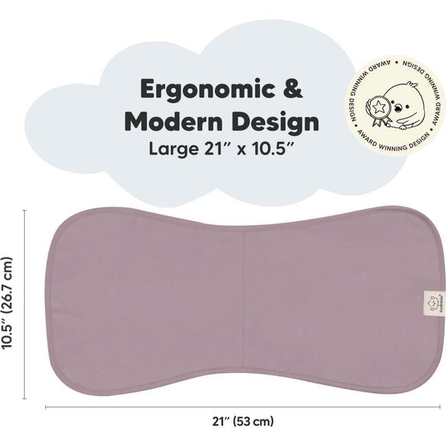 5pk Urban Baby Burp Cloths for Baby Girls and Boys, Mauve - Burp Cloths - 2