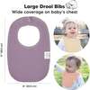 8-Pack Urban Drool Bibs Set for Baby Boys and Girls, Mauve - Bibs - 2
