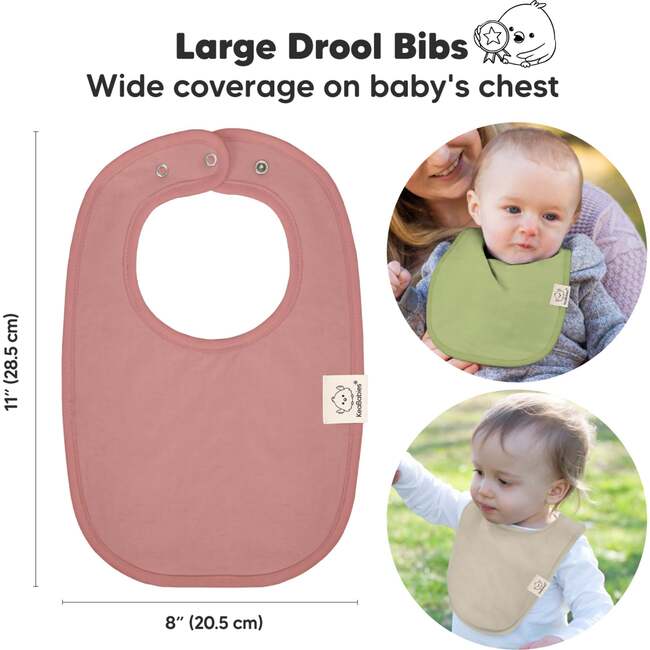 8-Pack Urban Drool Bibs Set for Baby Boys and Girls, Boho - Bibs - 2