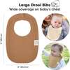 8-Pack Urban Drool Bibs Set for Baby Boys and Girls, Terracotta - Bibs - 2