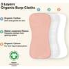 5pk Urban Baby Burp Cloths for Baby Girls and Boys, Mauve - Burp Cloths - 4
