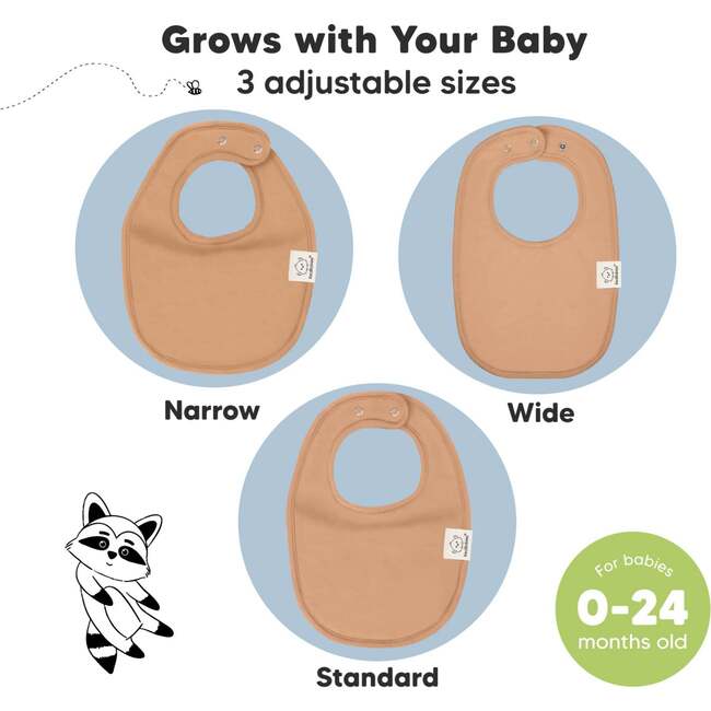8-Pack Urban Drool Bibs Set for Baby Boys and Girls, Mauve - Bibs - 4