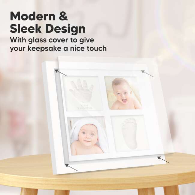 Ever Baby Hand & Footprint Keepsake Frame, Alpine White - Keepsakes & Mementos - 5