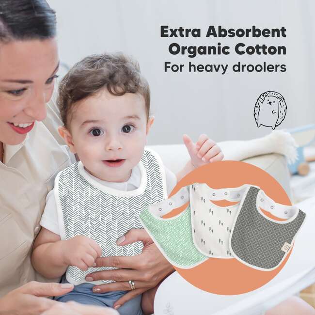 8-Pack Urban Drool Bibs Set for Baby Boys and Girls, Nordic - Bibs - 5