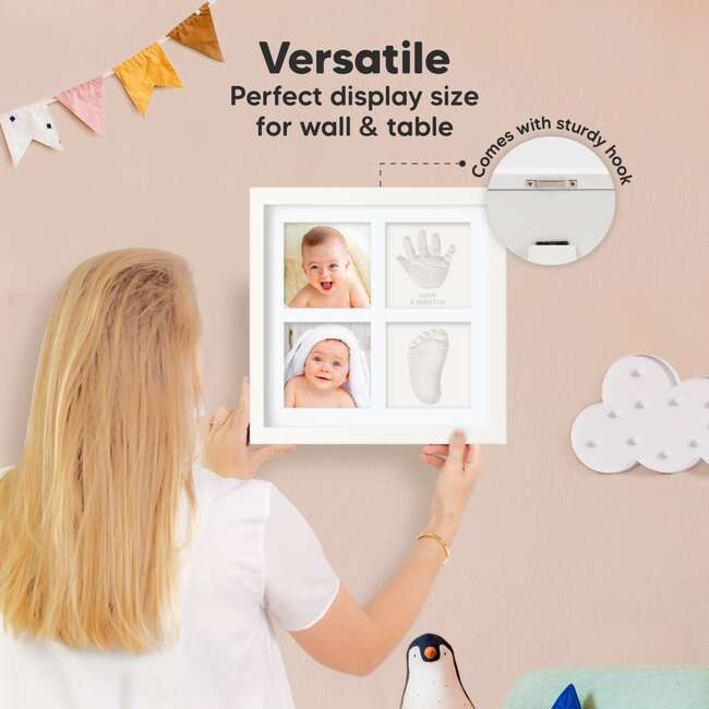 Ever Baby Hand & Footprint Keepsake Frame, Alpine White - Keepsakes & Mementos - 6