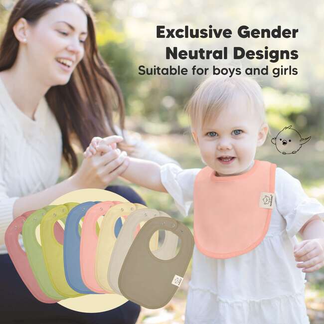 8-Pack Urban Drool Bibs Set for Baby Boys and Girls, Boho - Bibs - 6