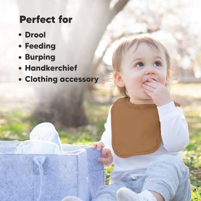 8-Pack Urban Drool Bibs Set for Baby Boys and Girls, Terracotta - Bibs - 7
