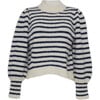 Women's Kate Stripe Sweater, Ivory & Navy Stripe - Sweaters - 1 - thumbnail