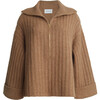 Women's Uma Poncho, Camel - Sweaters - 1 - thumbnail