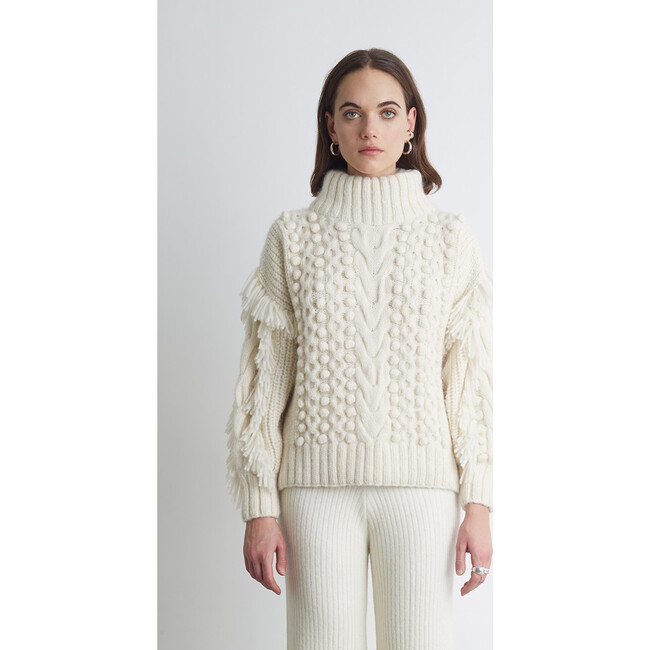 Women's Lyla Sweater, Ivory - Sweaters - 2