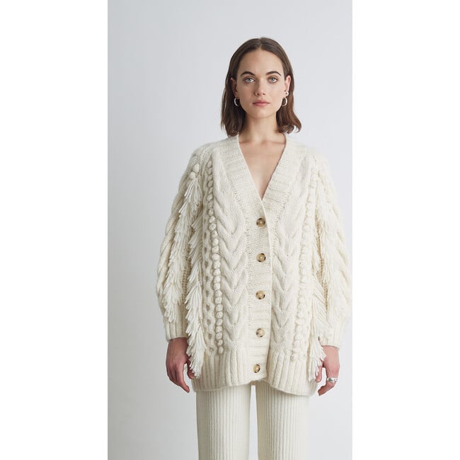 Women's Athena Cardi, Ivory - Cardigans - 2