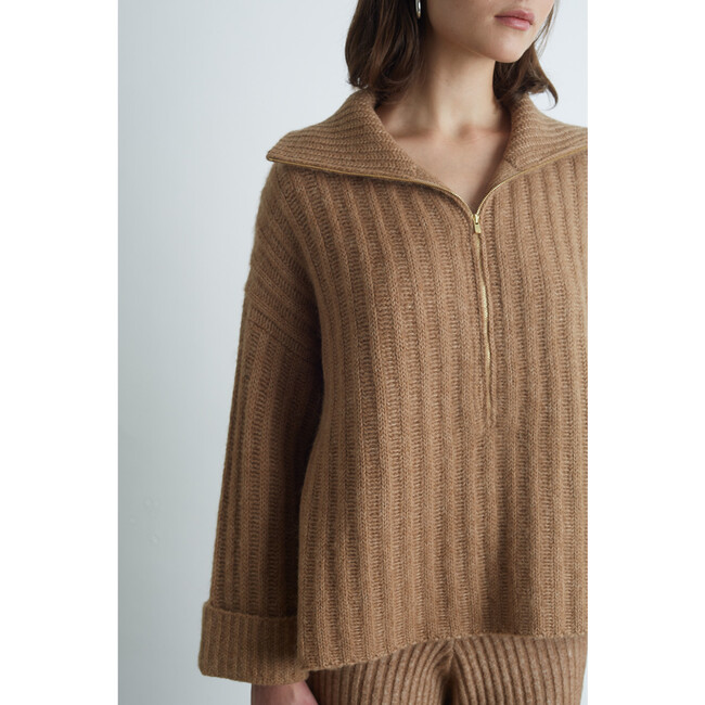 Women's Uma Poncho, Camel - Sweaters - 5