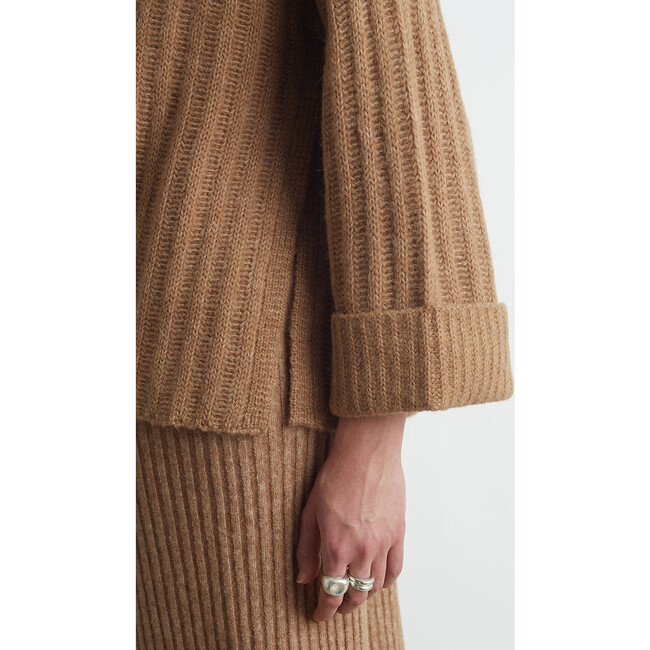 Women's Uma Poncho, Camel - Sweaters - 6