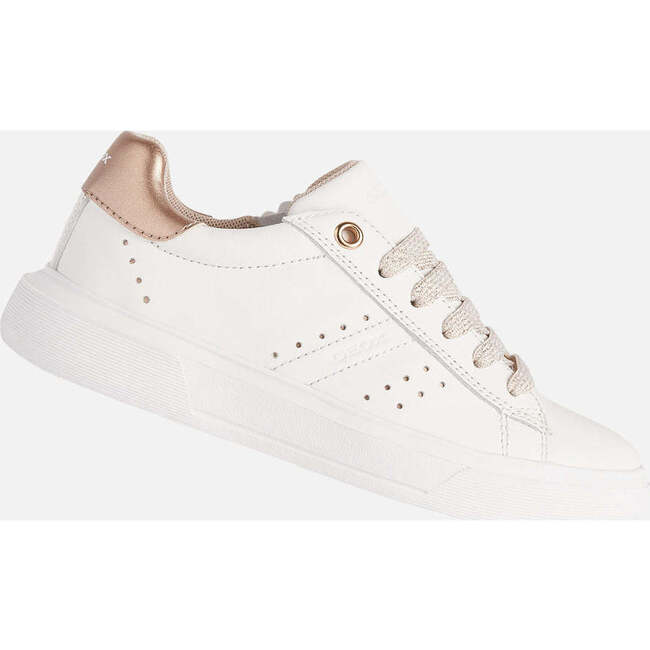 Nettuno Rose Gold Tab Sneakers, White