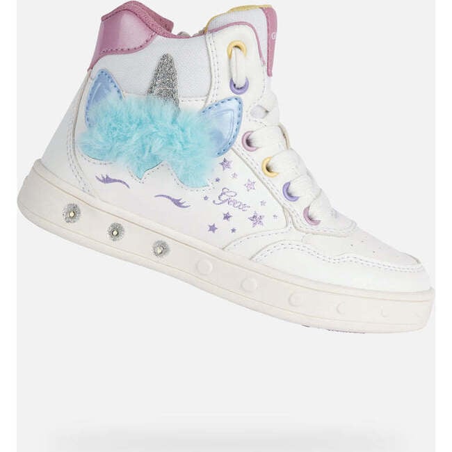 Skylin Unicorn Light Up High Top Sneakers, White - Sneakers - 2