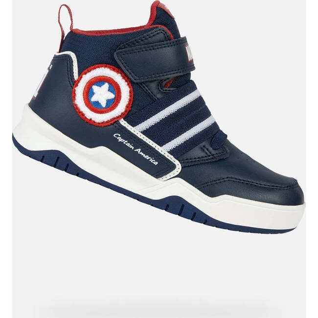 Perth Captain America High Top Sneakers, Navy - Sneakers - 2