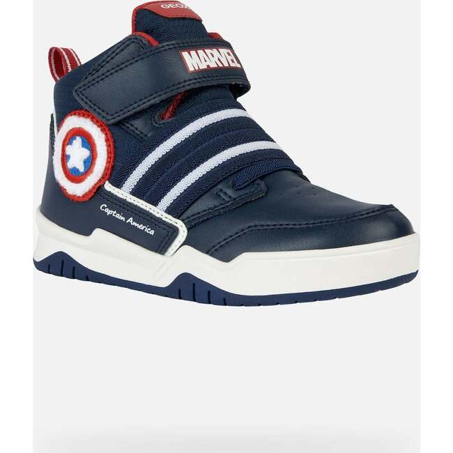 Perth Captain America High Top Sneakers, Navy - Sneakers - 4