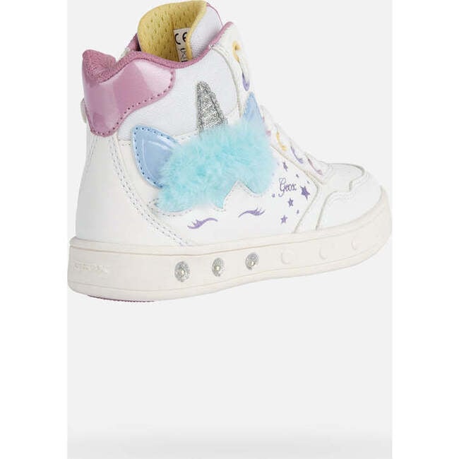 Skylin Unicorn Light Up High Top Sneakers, White - Sneakers - 5