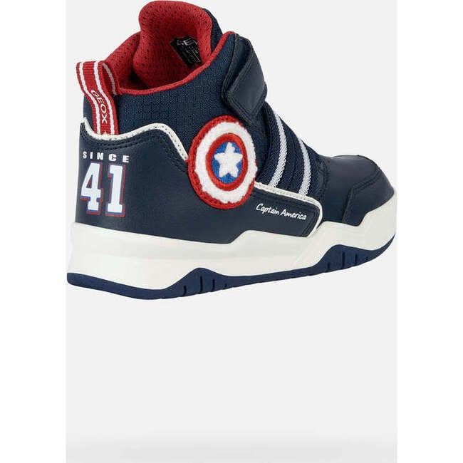 Perth Captain America High Top Sneakers, Navy - Sneakers - 5