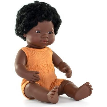 Colourful Edition Collection - Baby Doll African Girl 15" (melon rompers)