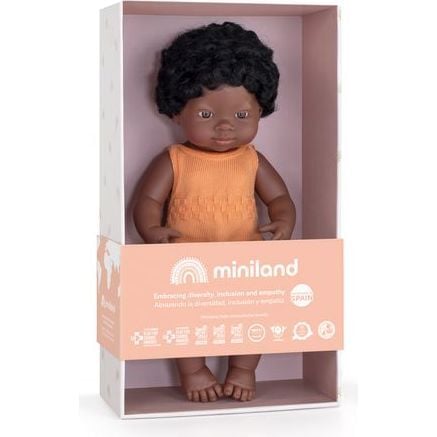 Colourful Edition Collection - Baby Doll African Girl 15" (melon rompers) - Dolls - 2